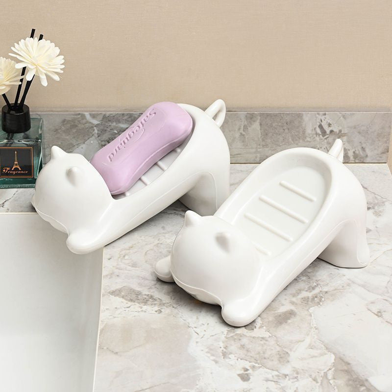 Cat Plastic Soap Dish Creative