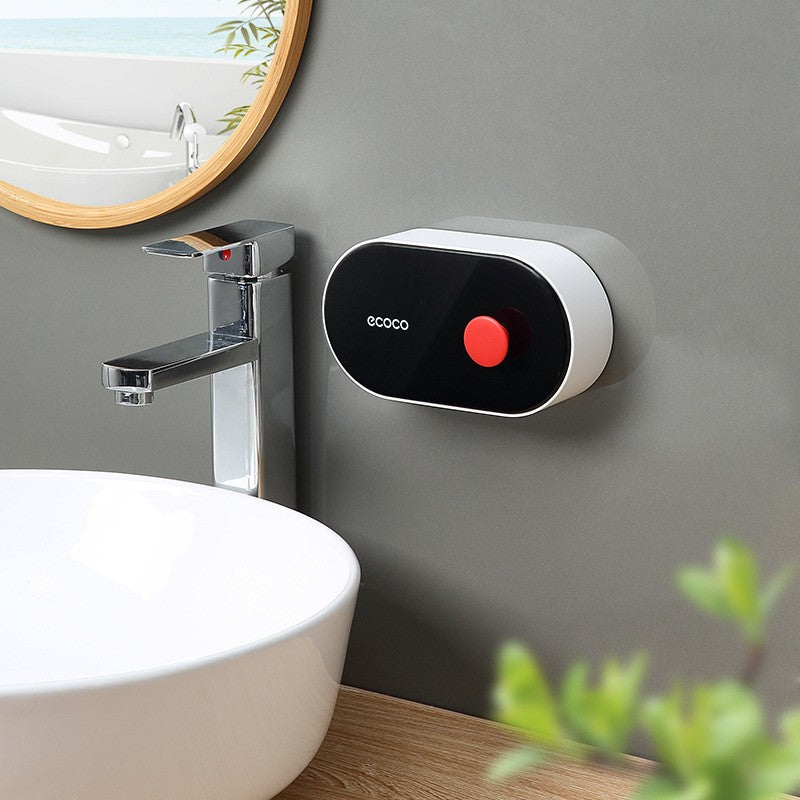 Wall-mounted Drainage Punching Free Soap Holder With Lid