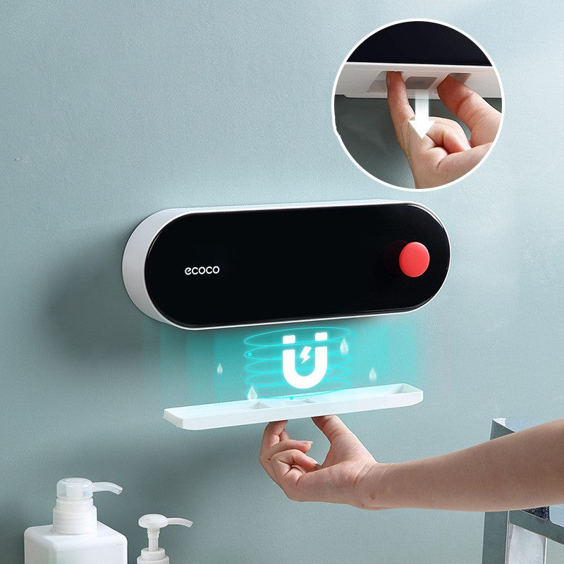 Wall-mounted Drainage Punching Free Soap Holder With Lid