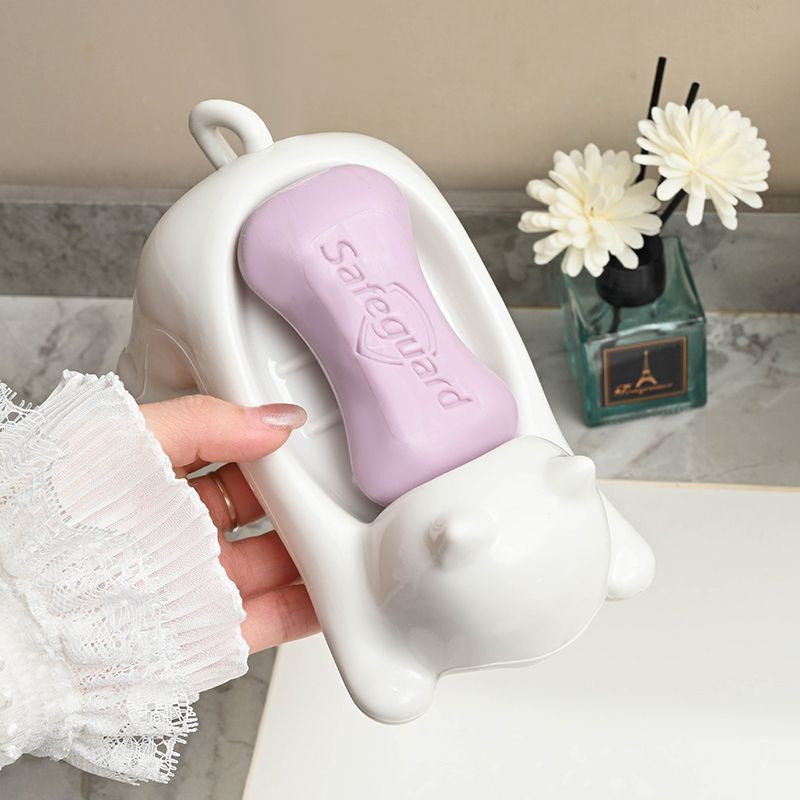 Cat Plastic Soap Dish Creative